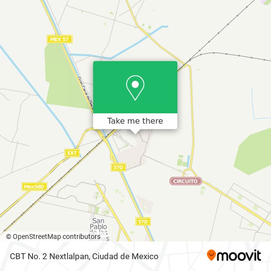CBT No. 2 Nextlalpan map
