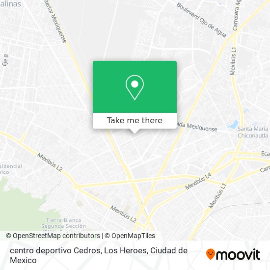 centro deportivo Cedros, Los Heroes map