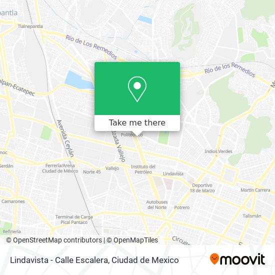 Mapa de Lindavista - Calle Escalera