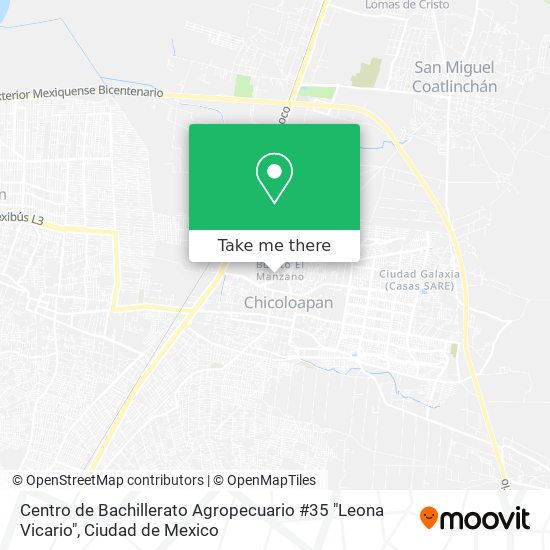 Mapa de Centro de Bachillerato Agropecuario #35 "Leona Vicario"