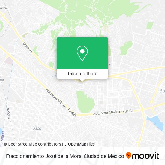Mapa de Fraccionamiento José de la Mora