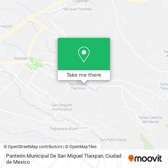 Mapa de Panteón Municipal De San Miguel Tlaixpan