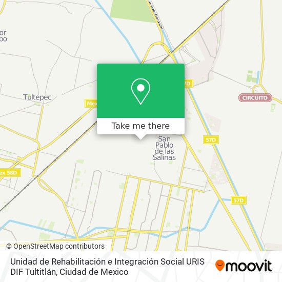 Unidad de Rehabilitación e Integración Social URIS DIF Tultitlán map