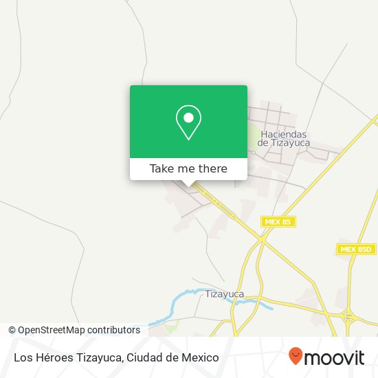 How to get to Los Héroes Tizayuca in Hueypoxtla by Bus or Metro?