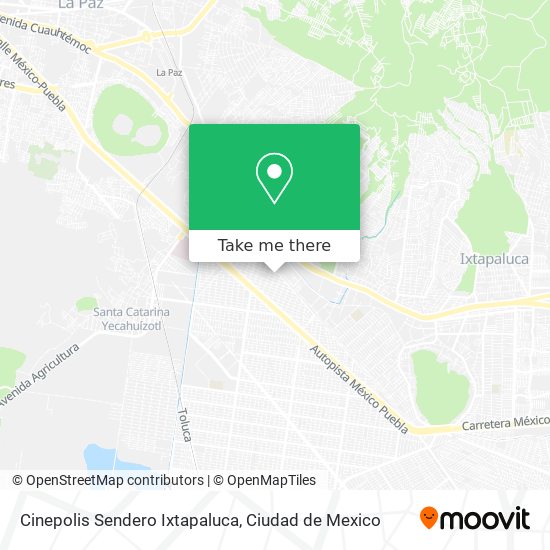 Mapa de Cinepolis Sendero Ixtapaluca