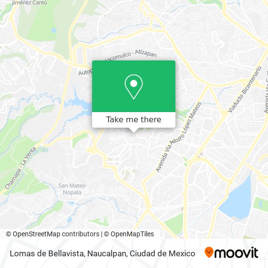 Mapa de Lomas de Bellavista, Naucalpan
