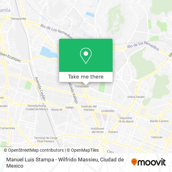 Manuel Luis Stampa - Wilfrido Massieu map