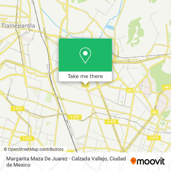 Margarita Maza De Juarez - Calzada Vallejo map