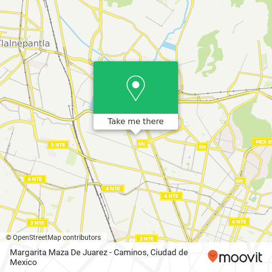 Margarita Maza De Juarez - Caminos map