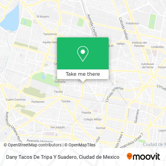 Mapa de Dany Tacos De Tripa Y Suadero