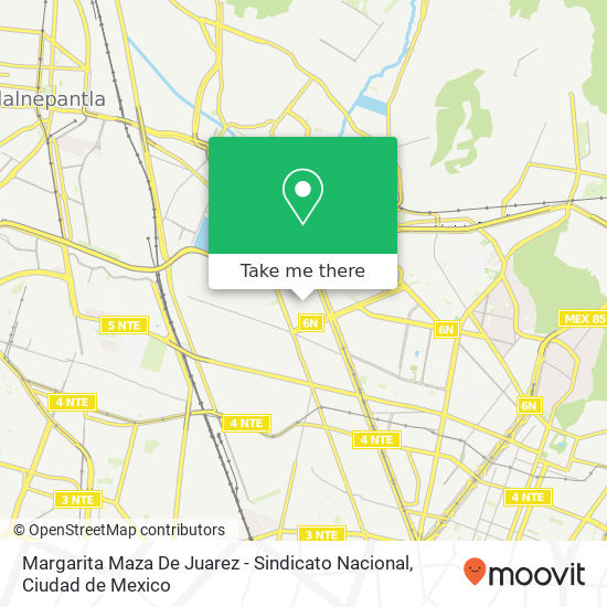 Margarita Maza De Juarez - Sindicato Nacional map