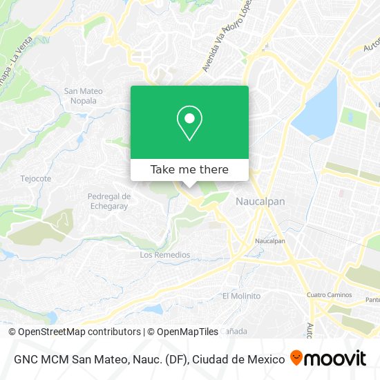 GNC MCM San Mateo, Nauc. (DF) map