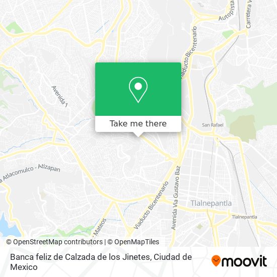 Mapa de Banca feliz de Calzada de los Jinetes
