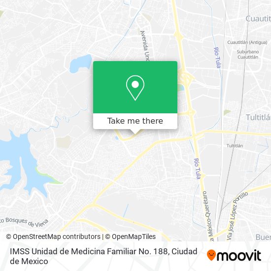 IMSS Unidad de Medicina Familiar No. 188 map