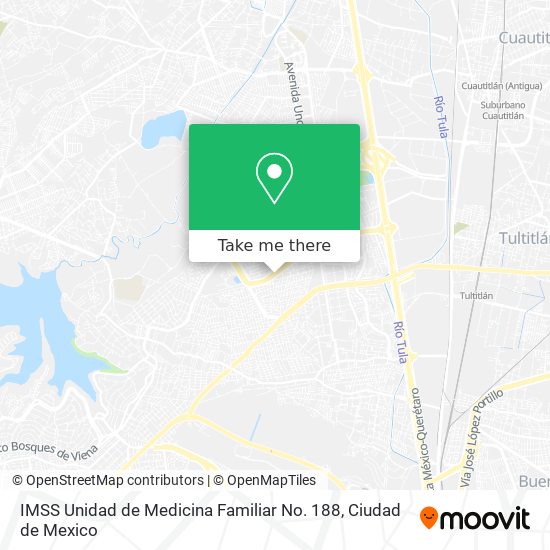 Mapa de IMSS Unidad de Medicina Familiar No. 188