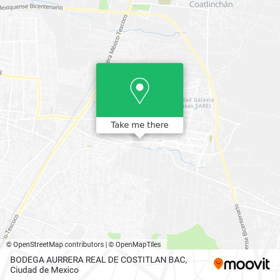 BODEGA AURRERA REAL DE COSTITLAN BAC map