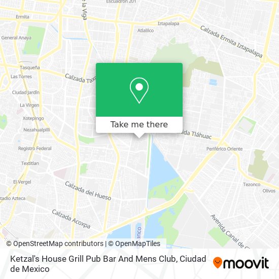 Mapa de Ketzal's House Grill Pub Bar And Mens Club