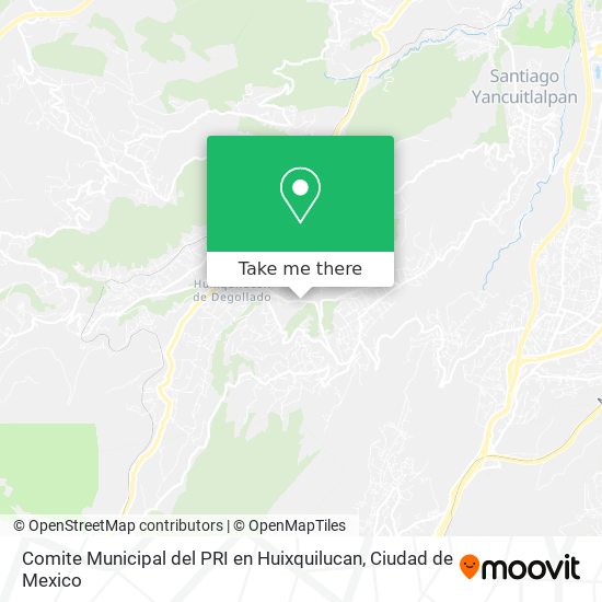 Mapa de Comite Municipal del PRI en Huixquilucan