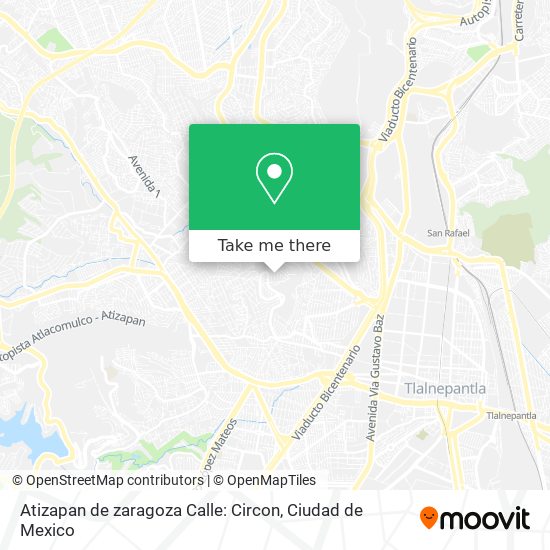 Mapa de Atizapan de zaragoza Calle: Circon