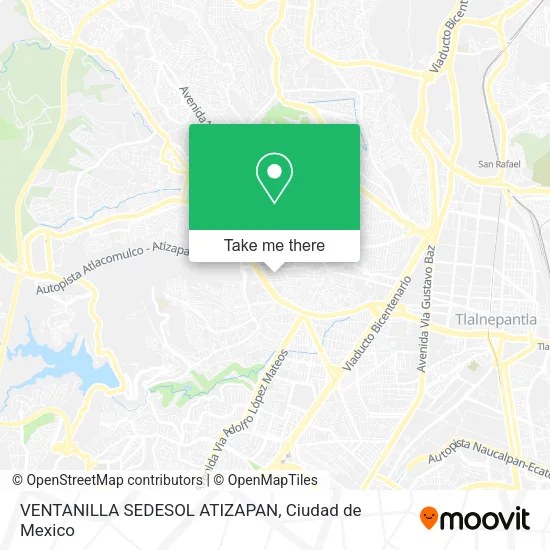 Mapa de VENTANILLA SEDESOL ATIZAPAN