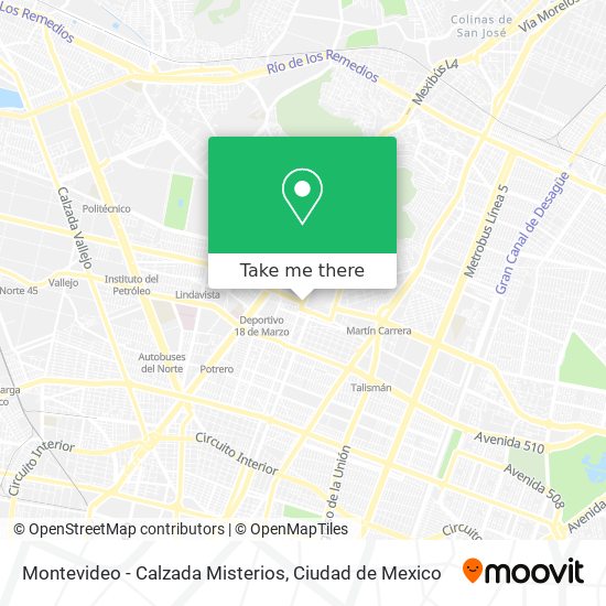 Montevideo - Calzada Misterios map