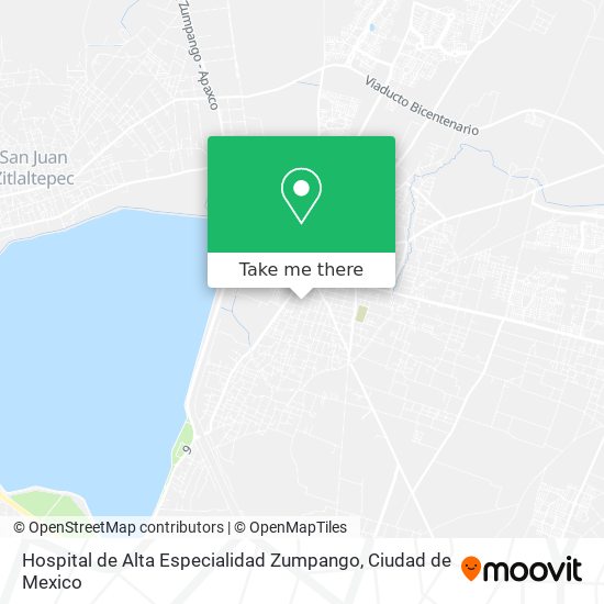 Hospital de Alta Especialidad Zumpango map