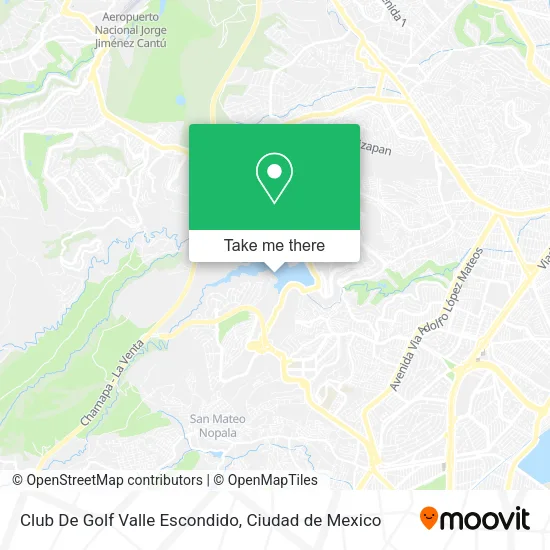 Mapa de Club De Golf Valle Escondido