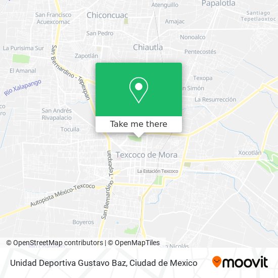 Mapa de Unidad Deportiva Gustavo Baz
