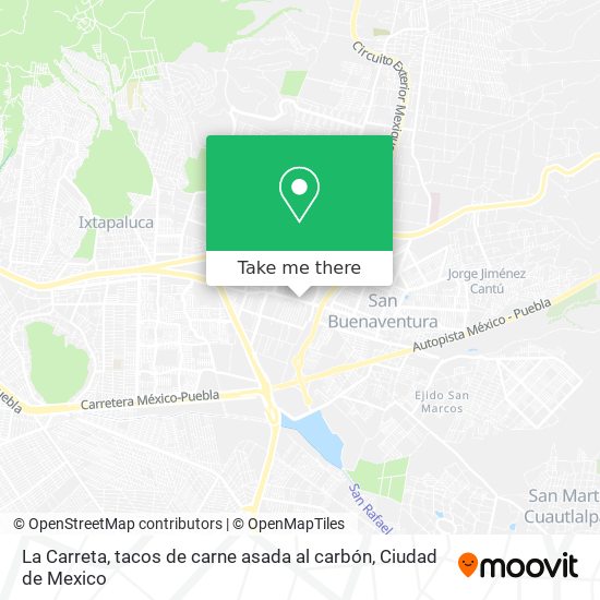 La Carreta, tacos de carne asada al carbón map
