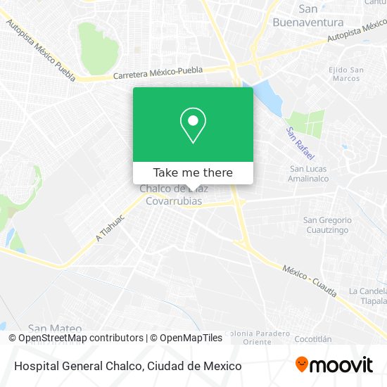 Mapa de Hospital General Chalco