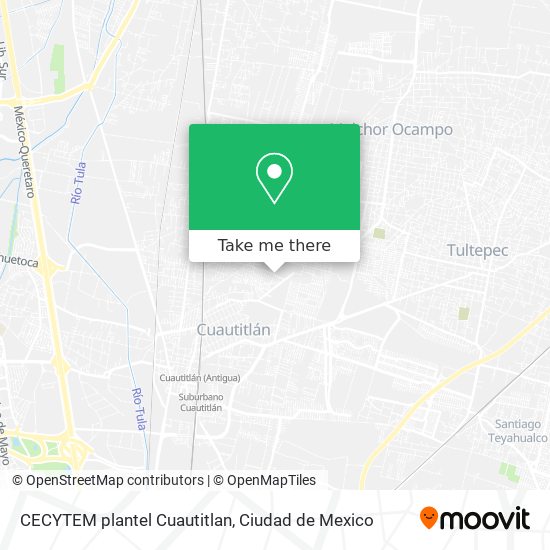 Mapa de CECYTEM  plantel Cuautitlan
