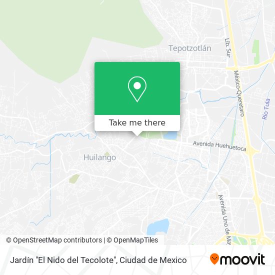 Jardín "El Nido del Tecolote" map
