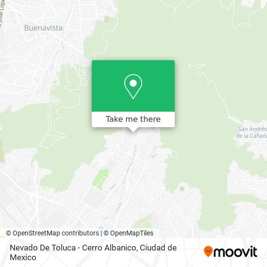 Mapa de Nevado De Toluca - Cerro Albanico