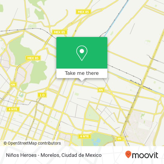 Mapa de Niños Heroes - Morelos