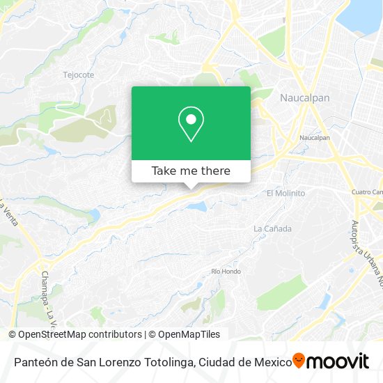 Panteón de San Lorenzo Totolinga map