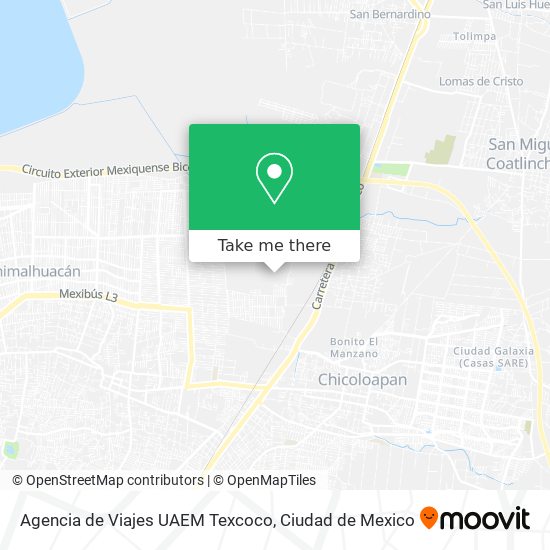 Mapa de Agencia de Viajes UAEM Texcoco