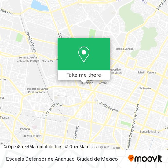 Escuela Defensor de Anahuac map