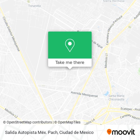 Mapa de Salida Autopista Méx. Pach