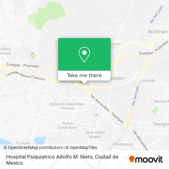 Hospital Psiquiatrico Adolfo M. Nieto map