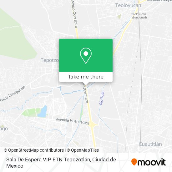 Mapa de Sala De Espera VIP ETN Tepozotlán