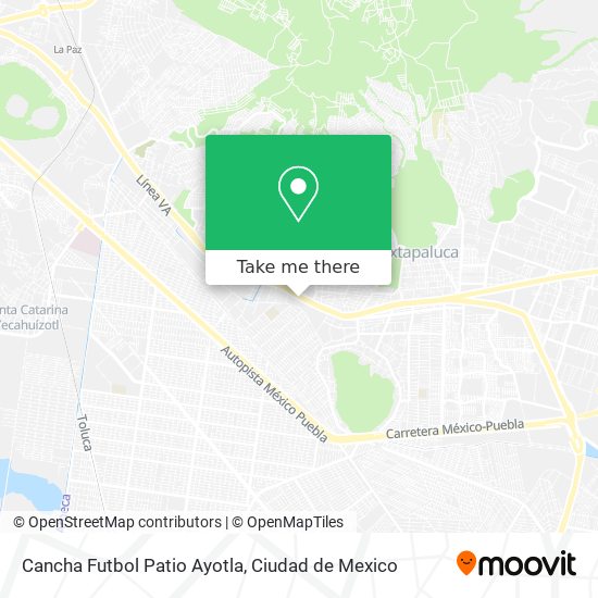 Cancha Futbol Patio Ayotla map