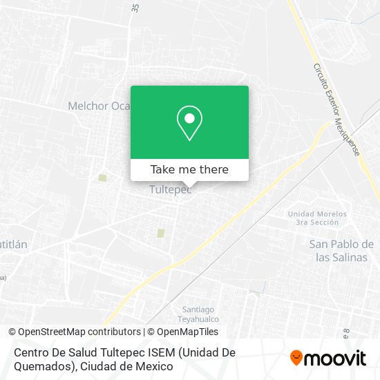 Mapa de Centro De Salud Tultepec ISEM (Unidad De Quemados)