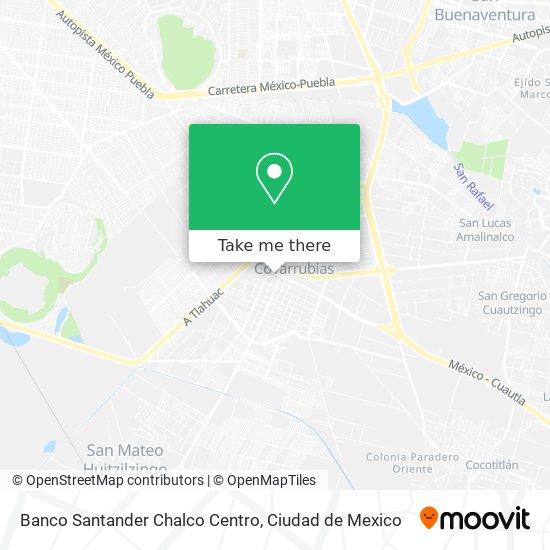 Banco Santander Chalco Centro map