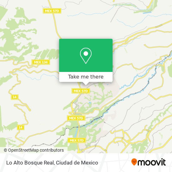 Lo Alto Bosque Real map