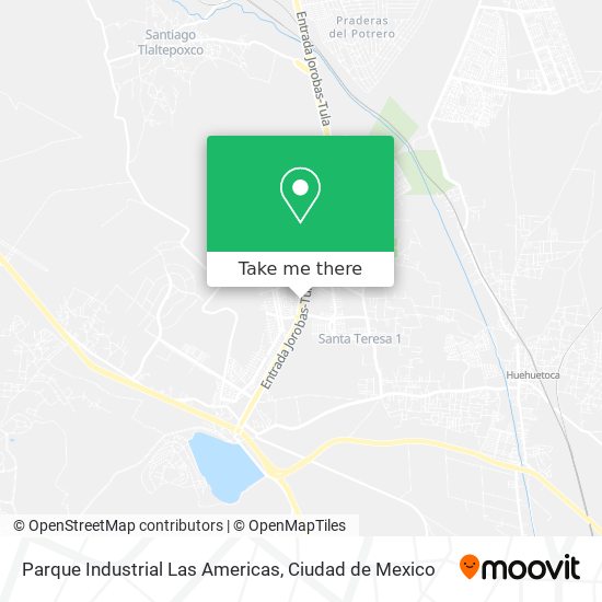 Mapa de Parque Industrial  Las Americas