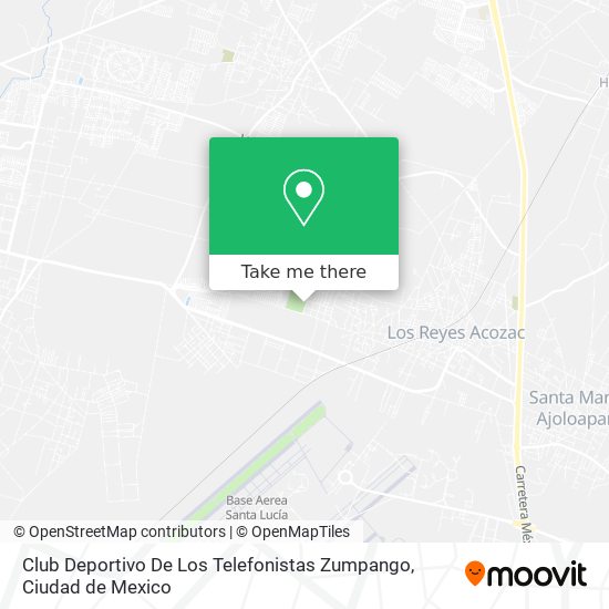 Mapa de Club Deportivo De Los Telefonistas Zumpango