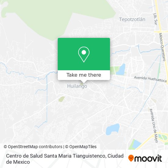 Mapa de Centro de Salud Santa Maria Tianguistenco