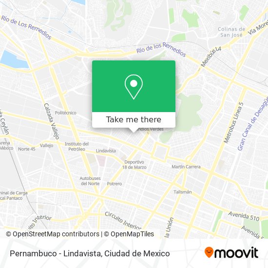 Pernambuco - Lindavista map