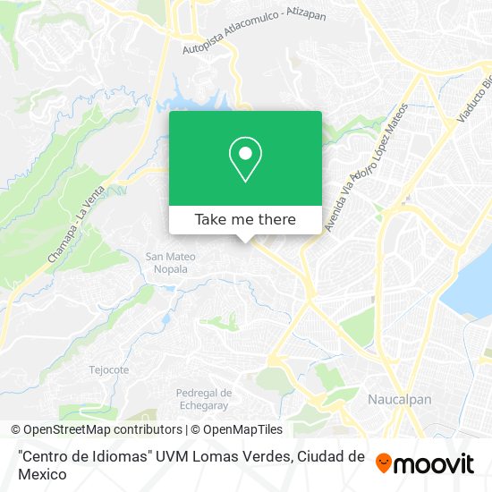 Mapa de "Centro de Idiomas" UVM Lomas Verdes