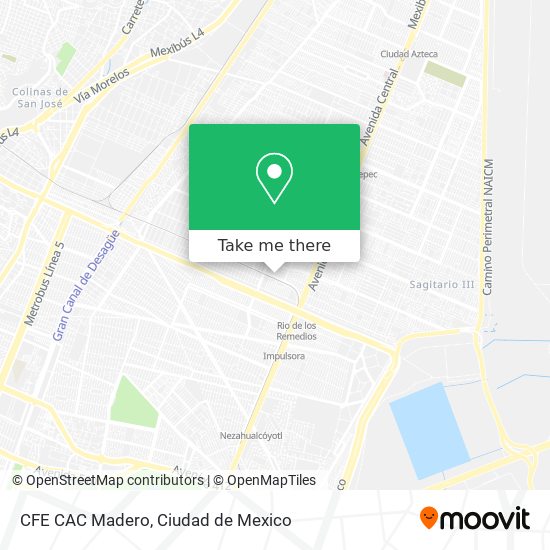 CFE CAC  Madero map